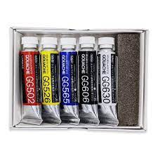 Gouache Set Of 5 Primary Colours