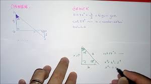 11 Sinif Trigonometri Bolum2 Bir Dik Ucgende Bir Dar Acinin Trigonometrik Oranlari Youtube