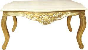 Poly & bark riley marble top rectangle coffee table. Casa Padrino Baroque Coffee Table Gold With Cream Marble Top Furniture Living Room Antique Style
