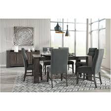 Design features extra wide legs and pilasters with thin metal band accenting. Ashley Glass Top Dining Table Off 54