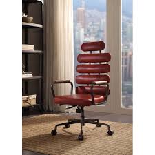 Acme Calan Executive Office Chair Vintage Red Top Grain Leather Executive Office Chairs Office Chair Chair Upholstery