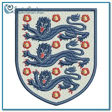 England was late to participate in the world cup, but the team`s greatest victory was undoubtedly the world cup final victory in 1966 which was their 409th match. England National Football Team Logo Embroidery Design Emblanka