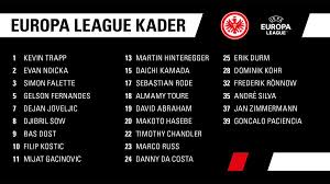 Ø note ø alter einges. Eintracht Frankfurt Ar Twitter Der Kader Steht Mit Diesen Adlern Gehen Wir Auf Europa League Reise Sgeuropa Sge