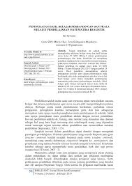 Pengembangan desain pembelajaran matematika kelas v sd berbasis etnomatematika tujuan dari penelitian ini adalah untuk mengembangkan desain pembelajaran matematika kelas v sd berbasis etnomatematika. Pdf Peningkatan Hasil Belajar Perbandingan Dan Skala Melalui Pembelajaran Matematika Realistik