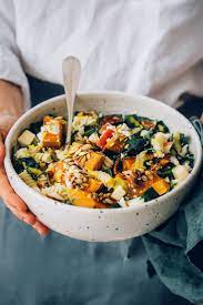 Autumn Pasta Salad With Roasted Squash Kale And Feta Cheese Hello Veggie Recipe Vegetarian Pasta Salad Vegetarian Recipes Recipes