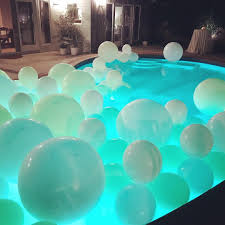 Balloons Balls In Pool For Party Decoration Night Pool Party Bachelorette Pool Party Pool Party Decorations