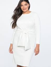 Plus Size White Dresses For Brides At Eloquii Wedding Dresses For Budget Brides In 2021 Elegant White Dress Plus Size Dresses Plus Size Outfits