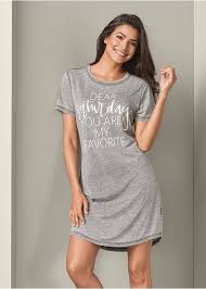 Venus Women S Graphic Sleep Dress Pajamas Night Shirts For Women Sleep Dress Clothes
