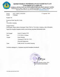 Undangan Mengikuti Zoom Meeting Dengan Tema Kedai Inovasi Unila Lppm Unila