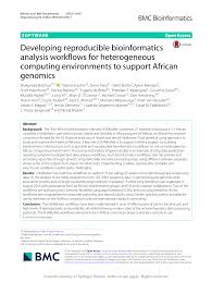 Check spelling or type a new query. Pdf Developing Reproducible Bioinformatics Analysis Workflows For Heterogeneous Computing Environments To Support African Genomics
