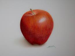 Use the basic shapes from the last step to draw the outline of the apple with a letter 'm' shape at the bottom. Red Apple Tutorial Sharpened Artist