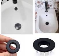 JZK 2X Anneau de trop-Plein en cuivre plaqué Noir Mat pour évier de Salle  de Bain, trop-Plein pour évier de Cuisine et Salle de Bain : Amazon.fr: ...
