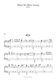 It was written by adele and tobias jesso jr. Adele When We Were Young Sheet Music For Piano Solo Musescore Com