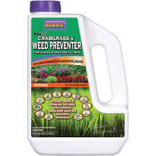 I mixed 4oz ornamec, 3oz bonide, and topped it off with water to 32oz. Bonide 4 Lbs Duraturf Crabgrass And Weed Preventer For Lawns And Ornamental Beds 60407 The Home Depot