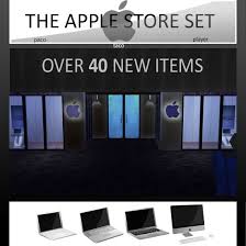Mod The Sims The Apple Store Set Over 40 New Items Including Macbook Air Sims Sims 4 Sims 4 Game