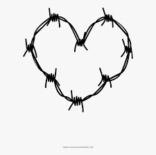Download this adorable dog printable to delight your child. Barbwire Heart Coloring Page Barbed Wire Hd Png Download Kindpng