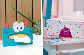 Comment decorer une table basse? Lot De 6 Boites A Mouchoirs A Decorer Initiatives Creations Des Enfants
