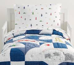 Pottery barn's quilts and coverlets bring plush comfort to the bedroom. Preston Patchwork Muslin Toddler Comforter Pottery Barn Kids