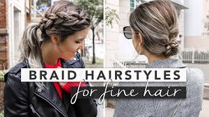 Impressive two french braids hairstyles. Simple Hairstyles For Fine Hair With Braids Erin Elizabeth Youtube