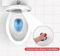 4 Pièces Bouton de Toilette, Bouton de Coeur pour les Toilettes Bouton de  Chasse d'Eau Bouton Poussoir de Réservoir de Toilette Aide pour Salle de ...