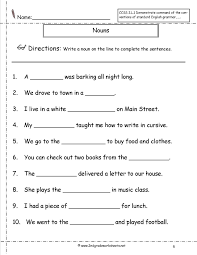 English grammar worksheets for grade 3 with … Noun