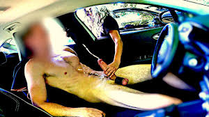 DICKFLASH CAR ADVENTURE: a little blonde slut gives me a fast handjob while  her boyfriend waits