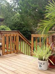 This gate slides easy and takes up no room. Diy Gates For Deck Stairs Checking In With Chelsea