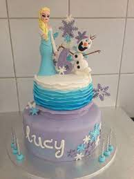 Birthday cakes are often layer cakes with frosting served with small lit candles on top representing the celebrant's age. Frozen Themed Birthday Cake For 6 Year Old Girl Birthday Cake Girls Baby Girl Cakes Frozen Themed Birthday Cake