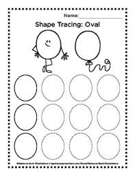 Color shapes oval coloring page. Learn Your Shapes Ovals Tracing Coloring Worksheet Tpt