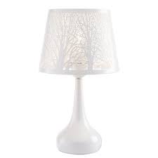 Tissus classé aux normes nf. Lampe En Metal Blanc Et Abat Jour Design En Metal Ajoure H35cm Blanc Cdiscount Maison