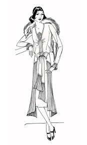 Fashion coloring pages forlts free show printable. Fashion 1930 Fashion Adult Coloring Pages