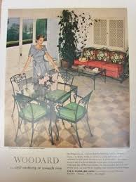 Woodard Orleans Ad 1950 Vintage Patio Furniture Vintage Outdoor Furniture Patio Furniture Pillows