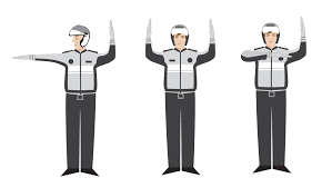 Traffic hand signals icon in filled, thin line, outline and stroke style. Understanding A Traffic Cop S Hand Signals Highway