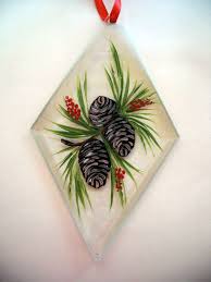 Maybe you would like to learn more about one of these? Pine Cones And Holly Crystal Hand Painted Christmas Ornament Gifts From Colorado
