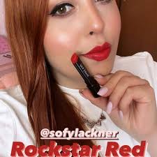Mary kay hidrating lipstick balm in Rockstar Red.