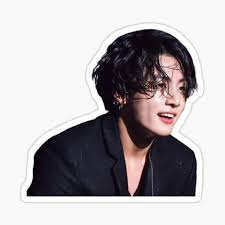 Though bts's jungkook has rocked hair colors like red in the past, a crowd favorite is still his og black hair. Jungkook Long Hair Stickers Redbubble