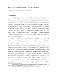 Penyelesaian Perselisihan Hubungan Industrial