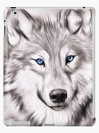 Wolf Ipad Retina 3 2 Snap Case By Scotts03 Wolf With Blue Eyes Wolf Painting Wolf Art