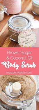 Quick And Easy Homemade Brown Sugar And Coconut Oil Body Scrub Make These For Te Sugar Scrub Homemade Homemade Body Scrub Brown Sugar Coconut Oil Body Scrub