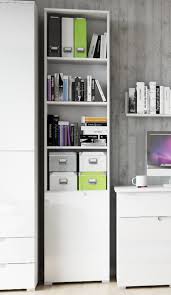 Small wood crate bookshelf, rustic living room storage, narrow bookcase, farmhou. Athena Tall Narrow Bookcase With White Gloss Door Vacant Desires Ltd