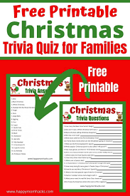 Christmas quiz printable question sheets if you enjoyed this quiz, don't forget to check out all my general knowledge quizzes, which cover geography, music, food, art, culture and more! Fun Family Christmas Quiz Questions Answers Free Printable Happy Mom Hacks