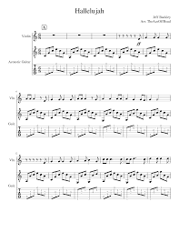 Sheet music by leonard cohen : Hallelujah Sheet Music For Violin Guitar Mixed Duet Musescore Com