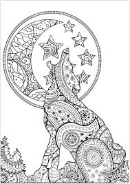 Mandala de loup fait par abby chez tattoo abyss à montréal. Coloriage Loup Mandala Zentangle Lune Dessin Loup A Imprimer