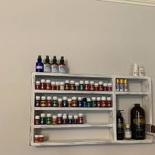 Coffee Cup Holder Coffee Cup Rack Kitchen Organizer Coffee Etsy In 2020 Nail Polish Shelf Essential Oil Shelf Nail Polish Rack