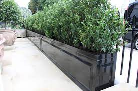 Lgarden elevated rolling trough planter. 36 Sloane Trough Planter Gloss Black Garden Artisans Llc