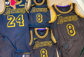 Lebron james and the lakers will honor kobe bryant while hoping to bring home the larry o'brien trophy on friday. Kobe Bryant Vanessa Bryant Posts Lakers Black Mamba Jerseys On Ig