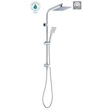 Glacier bay adjustable arm shower head in chrome. Glacier Bay Modern Wall Bar Shower Kit 1 Spray 8 In Square Rain Shower Head With Hand Shower In Chrome Valve Not Included Hd58101 X5101 The Home Depot Shower Kits Hand Shower Wall