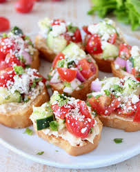 Greek Bruschetta Recipe With Tomatoes Feta Whitneybond Com