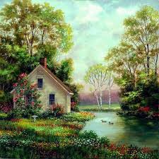 Semes Dos Santos Adli Kullanicinin Art Panosundaki Pin Manzara Manzara Resimleri Resim Sanati