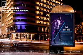 Free Street Side Digital Billboard Mockup Psd Template In 2020 Billboard Mockup Mockup Psd Mockup